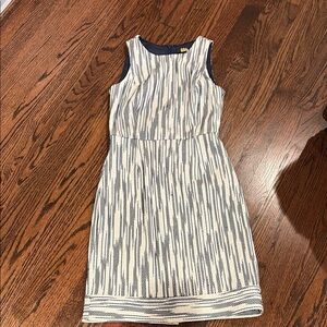 J.Crew Italian Tweed Dress Navy White Women Size 0